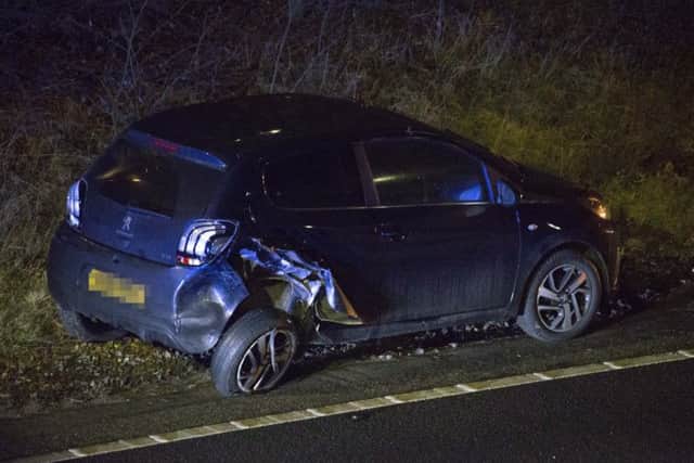A Peugeot 108 was involved in the collision. All pictures Eddie Mitchell