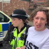 Two Just Stop Oil supporters were arrested at the Herbert Museum in Coventry while demanding that the government stop all new UK fossil fuel projects and calling on employees and directors of UK cultural institutions to join in civil resistance against the governments genocidal policies.