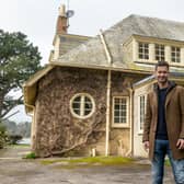 Tom Glanfield at the property he has bought, Sandbanks, Hampshire.  The entrepreneur who bought the ‘world’s most expensive bungalow’ has revealed what it’s like inside - including a “death trap” swimming pool and a leaking roof.  