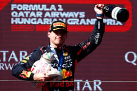 Max Verstappen has recieved a replacement trophy after it was smashed at the Hungarian Grand Prix