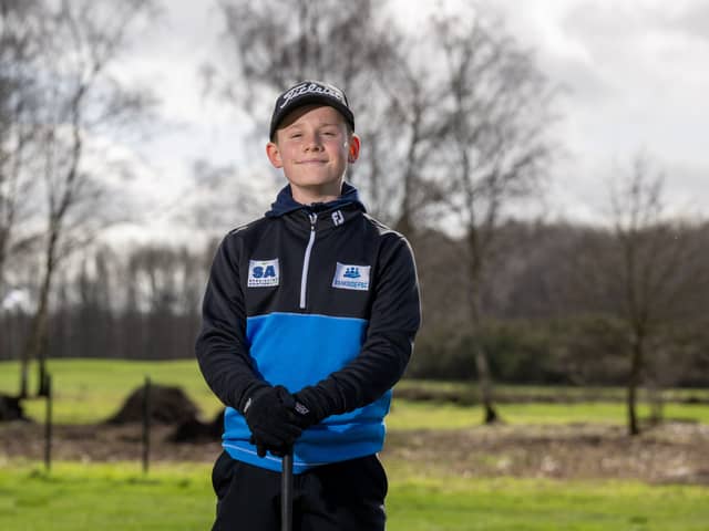 Young golfer, Alexander Dunmall, 11.