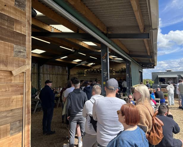 Jeremy Clarkson’s Diddly Squat Farm draws massive queues.