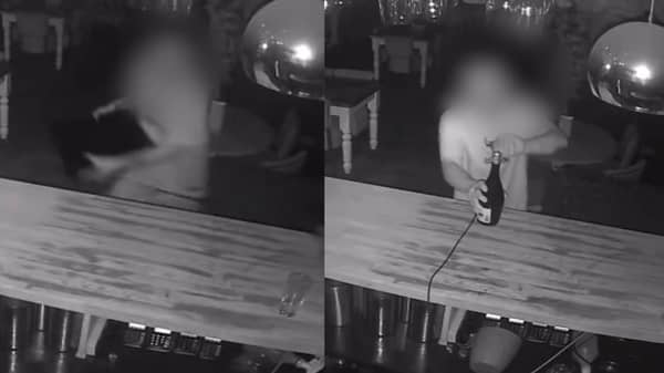 Man ‘opens prosecco’ after removing till in alleged pub raid.