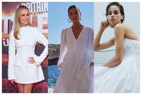 Britain's Got Talent judge Amanda Holden loves white, NationalWorld's Associate Editor Marina LIcht shows you how to get the look on the high street. Picture: Getty, M&S, H&M
