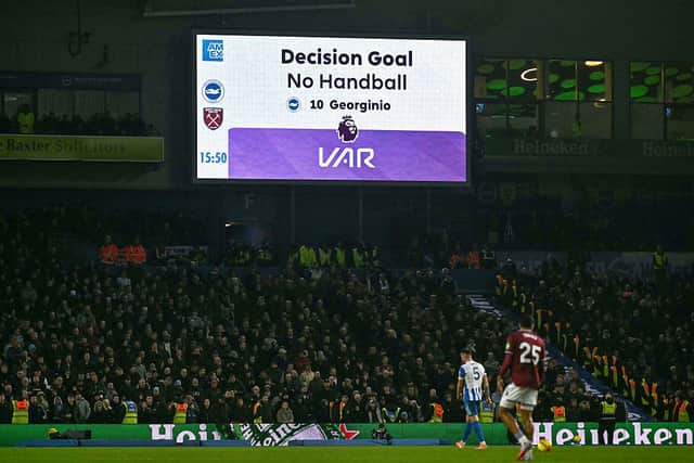 Brighton survived a late VAR check to claim a point against West Ham