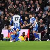 Carlos Baleba was replaced by James Milner on 22 minutes at Aston Villa