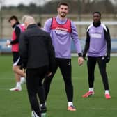 Brighton skipper Lewis Dunk is back in training ahead of Sunderland