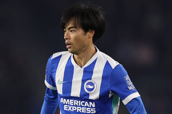 Brighton winger Kaoru Mitoma injured his ankle against Arsenal