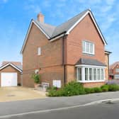 The smart modern frontage sets the tone for a spacious family home designed with contemporary living in mind  