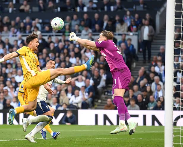 Brighton striker Charalampos Kostoulas played the final stages at Tottenham