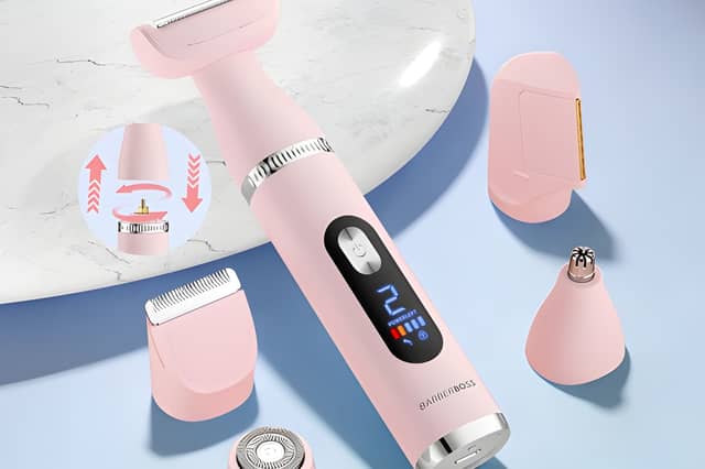 The BarberBoss 5-in-1 grooming tool combines five precision attachments into one compact device, making it a useful option for home or travel