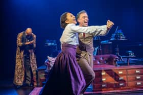 Tony Jayawardena, Keziah Ibe & Hadley Fraser in My Fair Lady – pic by Johan Persson