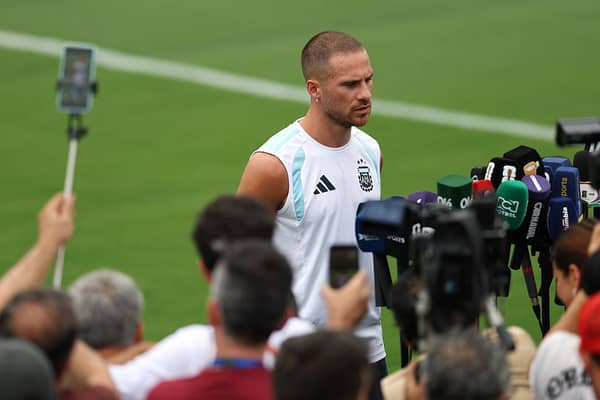Alexis Mac Allister speaks to the media ahead of Argentina vs England