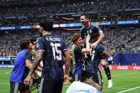 Valentin Barco was part of Argentina's post match celebrations