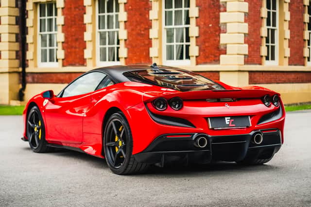 The Rosso Scuderia Ferrari can hit 60mph in a claimed 2.9 seconds and comes with just 9,300 miles on the clock.