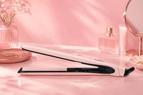 The BaByliss Rose Blush Straighteners feature longer titanium-ceramic plates designed to style larger sections of hair more quickly.