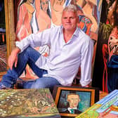 David Henty with art work (contributed pic)