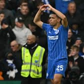 Diego Gomez enjoys the moment against Crsytal Palace