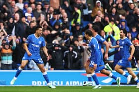 Diego Gomez  celebrates his wonder-goal in the thrashing of Crystal Palace (Photo by Richard Heathcote/Getty Images)