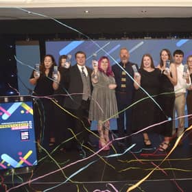The Portsmouth and Chichester Apprenticeship Awards 2026, took place on Thursday, October 22, 2026, at The Marriott Hotel in Portsmouth.
Pictured is: (fifth from left) Compere Mark Collins with all the winners.
Picture: Sarah Standing