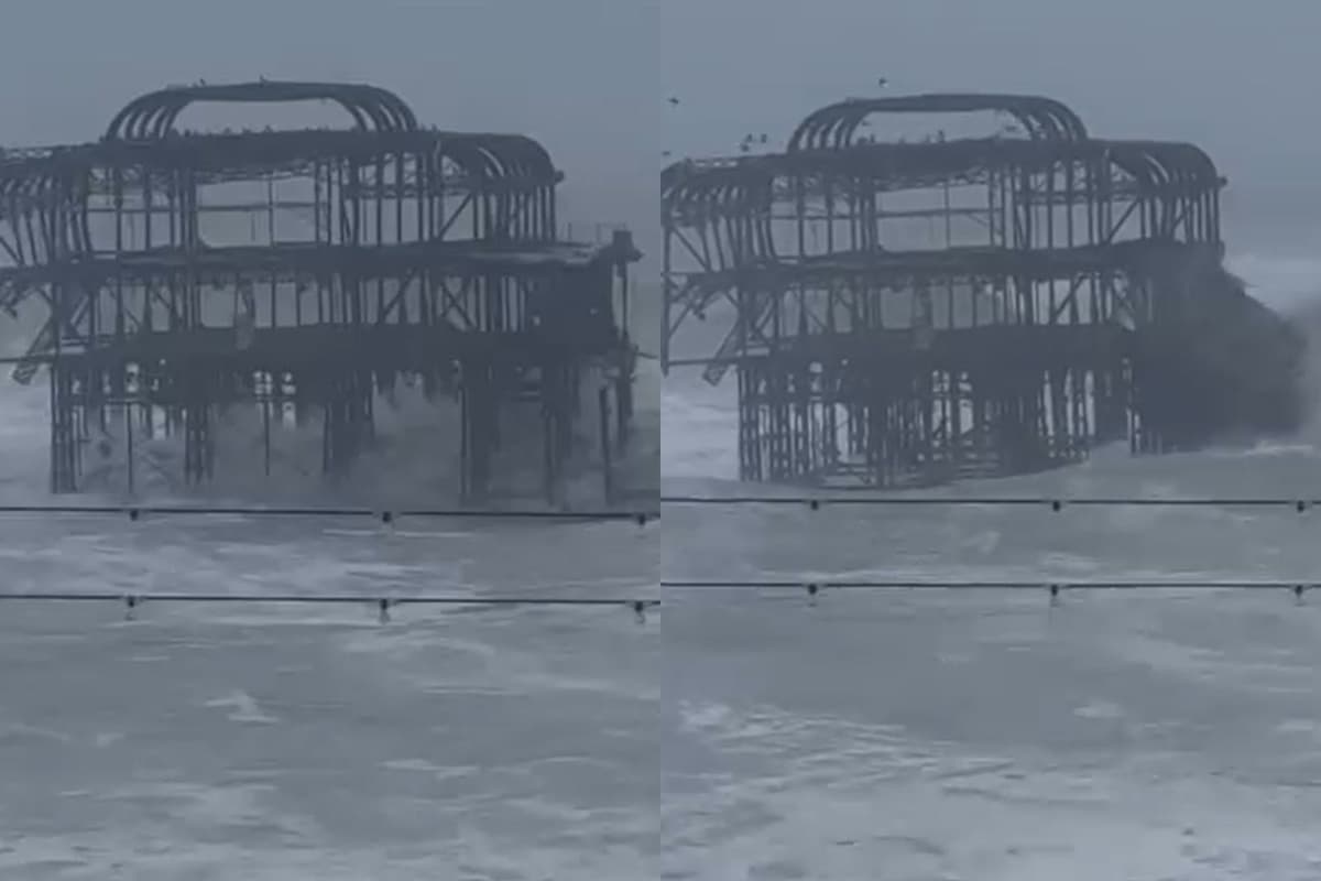 Pier Collapse Brighton West Pier collapse: Dramatic footage shows moment part of ...