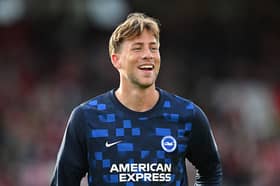 Brighton defender Michael Svoboda dashed back from Liverpool