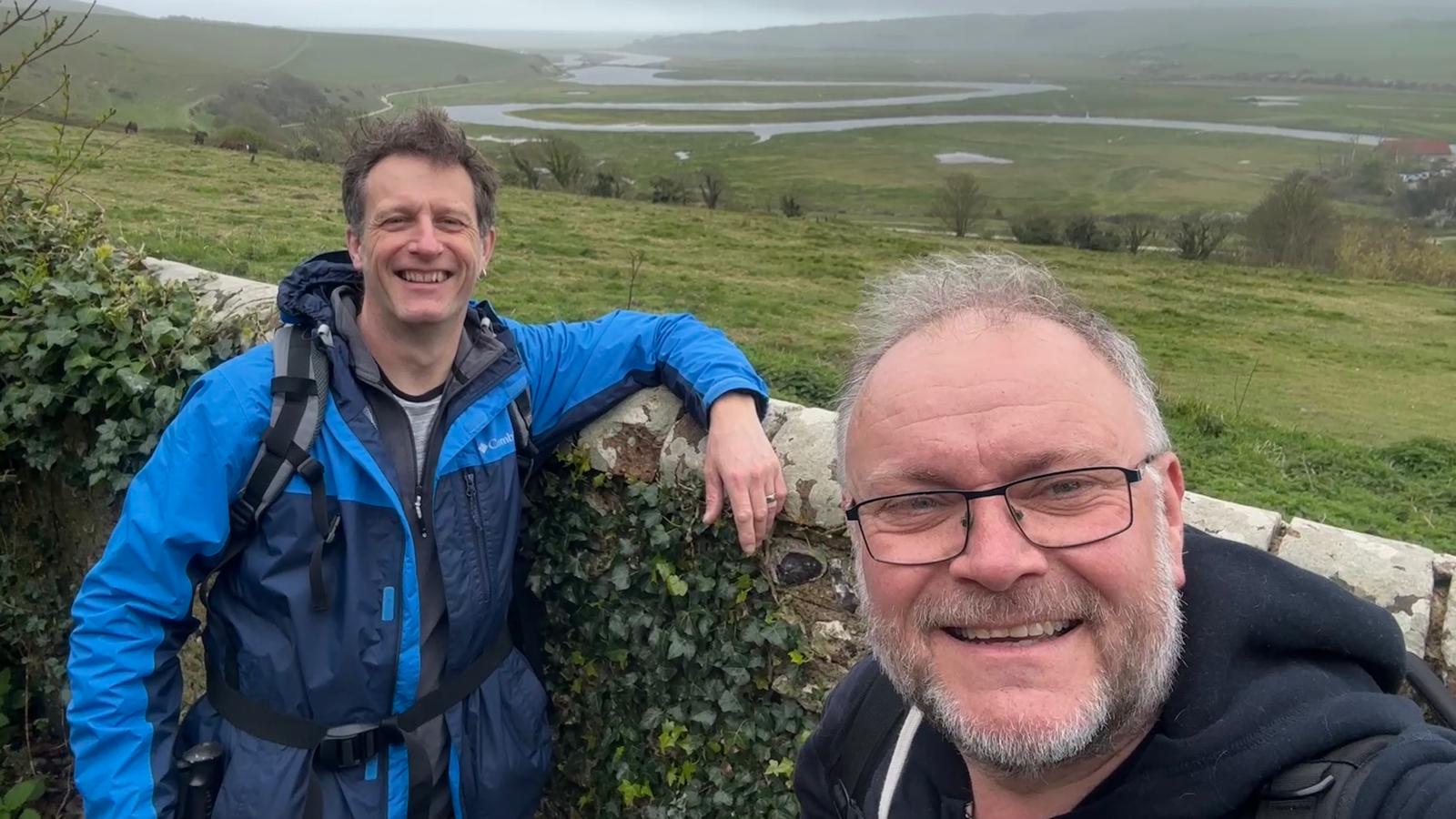 Lewes Bonfire Society members walking the South Downs Way for the ...
