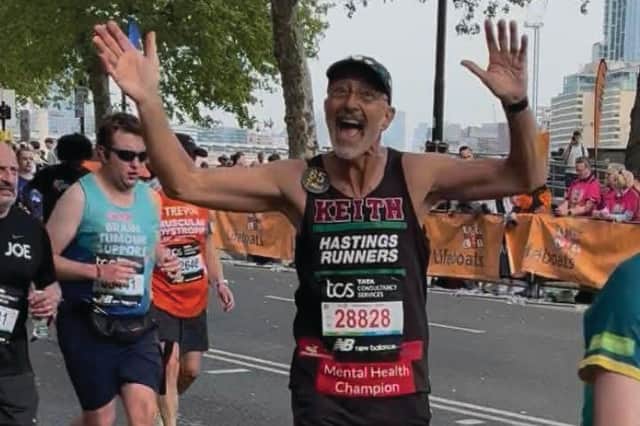 Keith Goodsell of Hastings Runners ran the London Marathon on his 65th birthday.