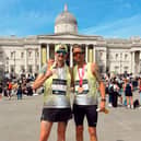 David Garrett, MD of Dandara South East (right), with training partner Sam Bacon, celebrating finishing the London Marathon.