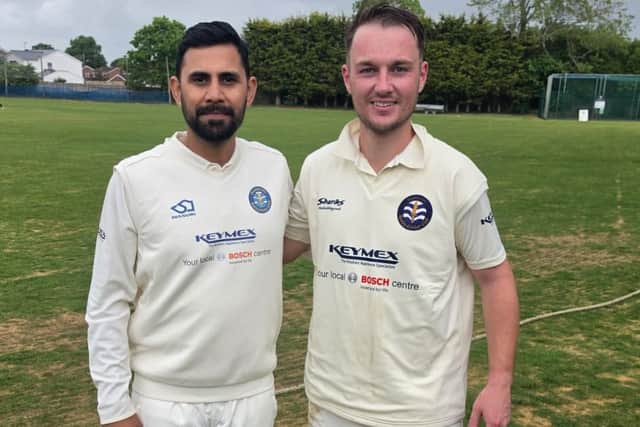 CP Singh (left) and Regan Derham had a partnership of 103 for Horley