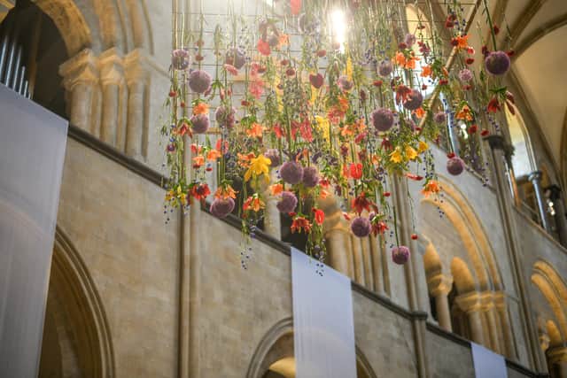 Floral installation in the Nave