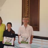 Lady Captain Rachelle Black with the prize winners