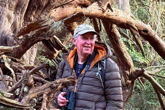 Writer and campaigner Roger Morgan-Grenville walking in Kingley Vale