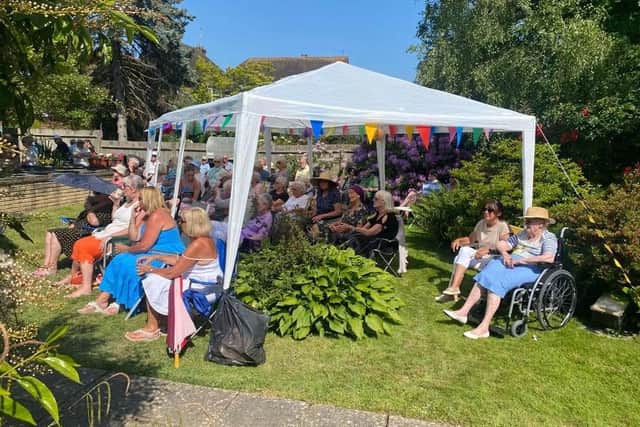 Enjoying Jazz in the garden last year