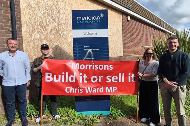 Chris Ward MP with fellow campaigners at the Meridian Centre