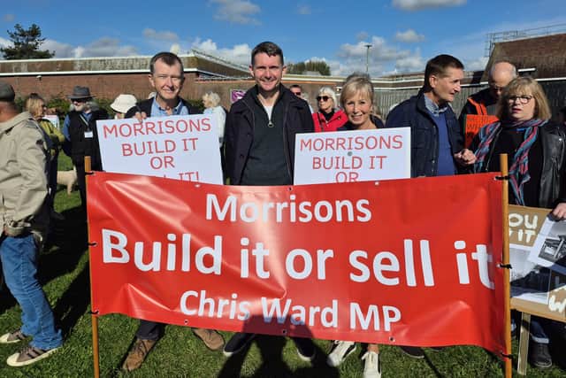 Chris Ward MP has worked with local Councillors and campaigners for Morrisons to 'Build it or Sell it'