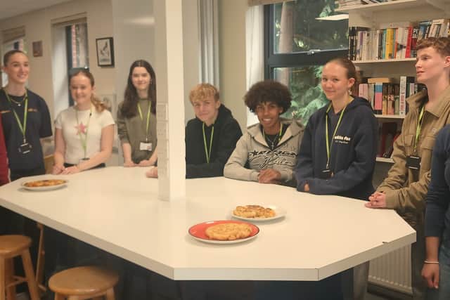 The best part of the lesson! Students enjoy sampling the traditional Spanish tortillas they prepared themselves.