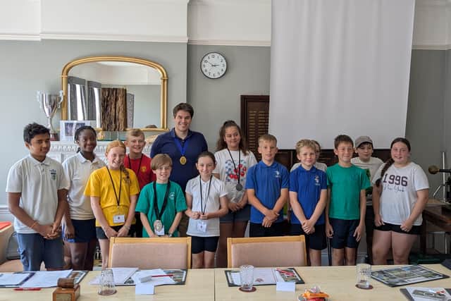 Burgess Hill Youth Council with Deputy Town Mayor, David Eggleton