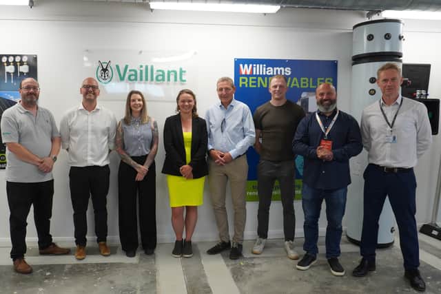Some of the key people involved in the project stood together united