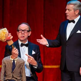 Jonty Stephens and Ian Ashpitel performing as Morecambe and Wise