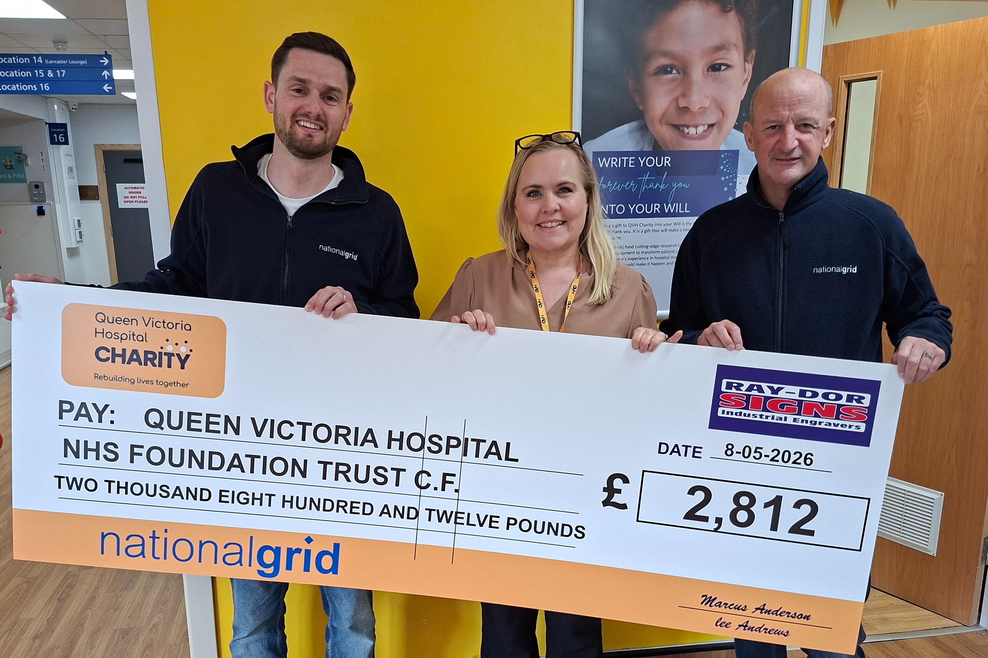 National Grid colleagues raise over £2,800 for Queen Victoria Hospital ...