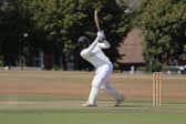 Imesh Udayanga striking out in  his brilliant 152 