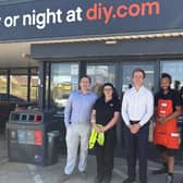 Tom Rutland MP with the team at B&Q in Shoreham
