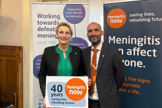 Alison Griffiths MP with Dr Tom Nutt, CEO of Meningitis Now