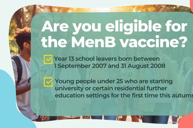 MenB vaccine eligibility