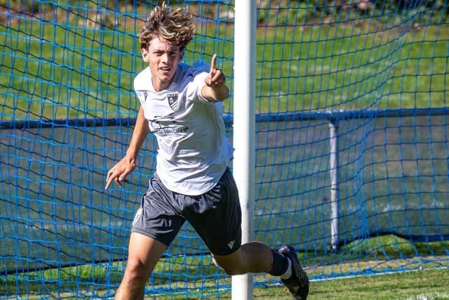 Jack Mison celebrates his opening goal