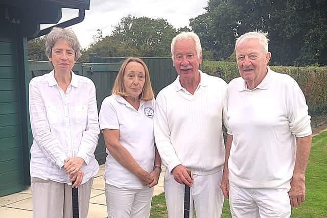 Chichester and Fishbourne's Jane Gribbon, Ann Milne, captain Tony Elkin and Keith Burt.