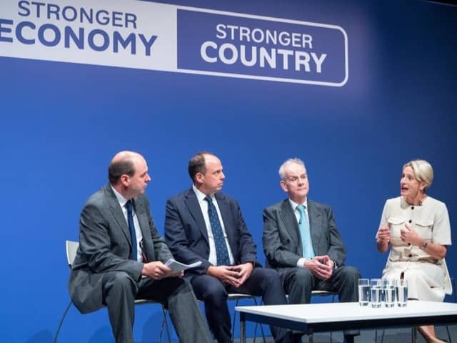 On the main stage at Conservative Party Conference, talking through our Get Transport Moving plan: training more lorry drivers, aircraft engineers and seafarers, and cutting the red tape that keeps qualified drivers off the road.