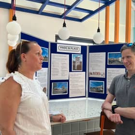 Jon Jolly Chair of the Neigbourhood Board and Karen Knight