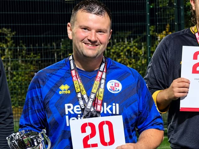 Andrew Cockerton weighed nearly 20 stone when he joined MAN v FAT Brighton. He has since lose 20% of his body weight, nearly 5 stones. 